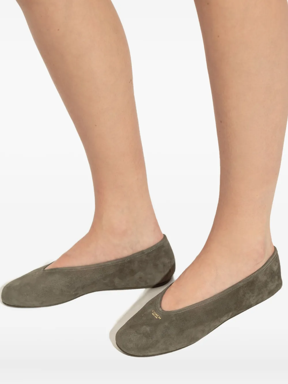 Coach Suede Ballet Flats In Multi
