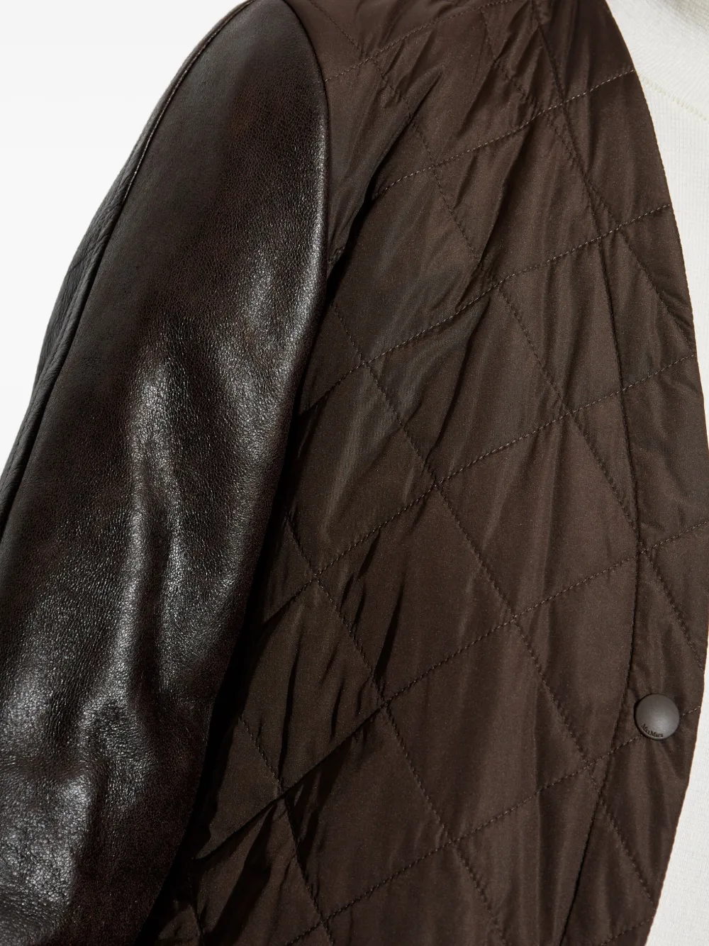 Max Mara Berta Quilted-panel Coat In Brown