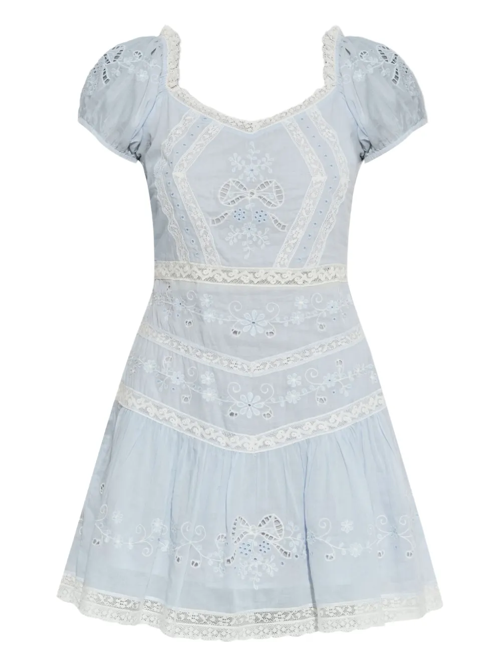 LoveShackFancy vestido corto Belvine | azul | Image 1