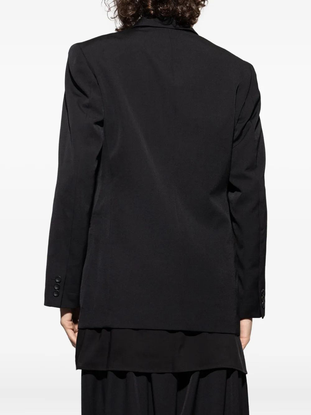 Yohji Yamamoto single-breasted blazer Zwart