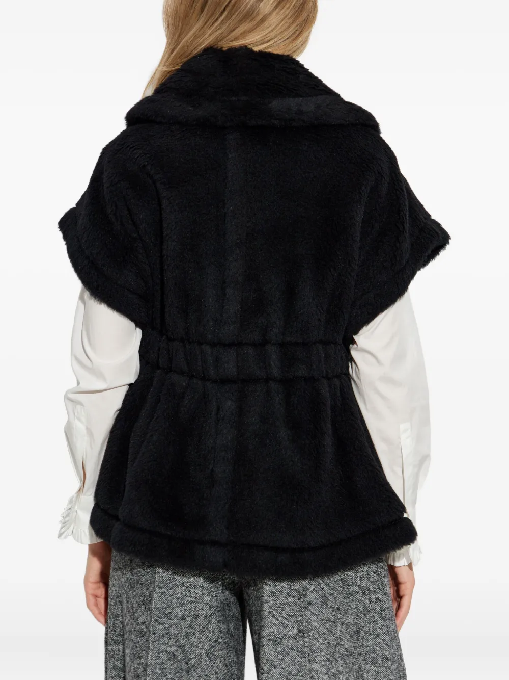 Max Mara Newabav Belted Gilet In Black