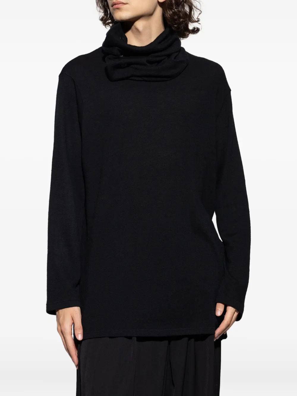 Yohji Yamamoto High-neck Top In Black