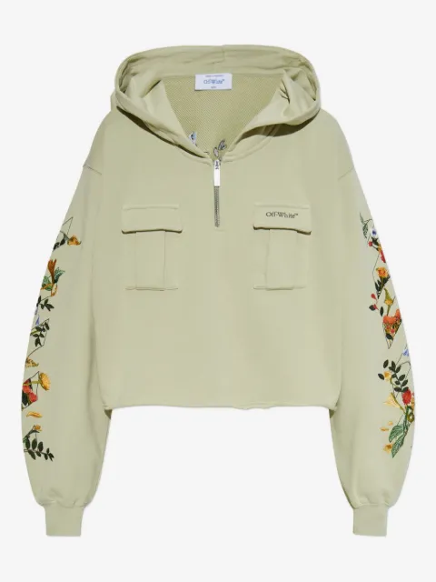 Off-White pocket floral hoodie