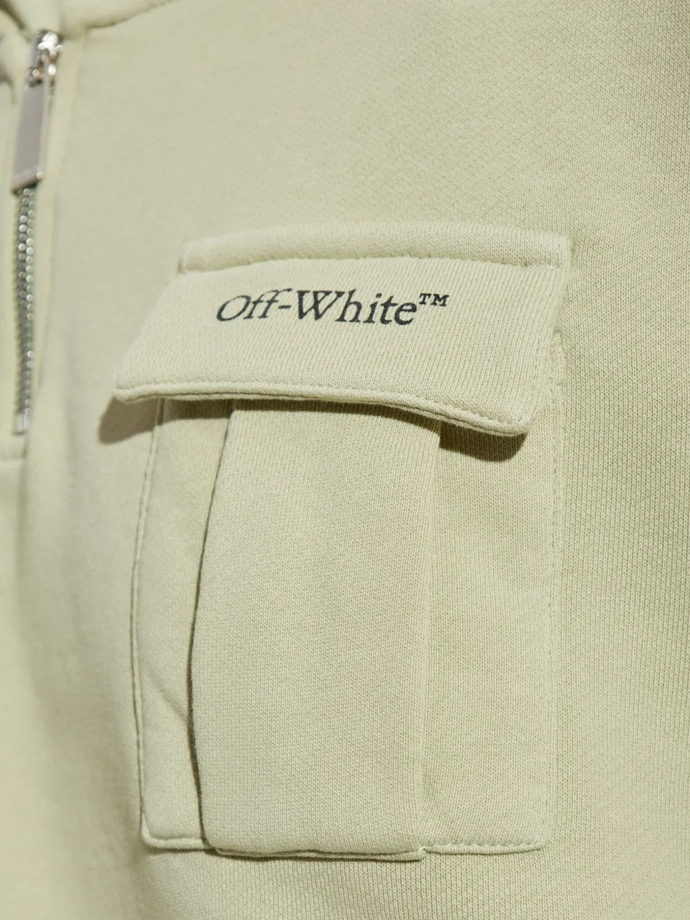 Off-white Long Sleeve Sweatshirt In Green
