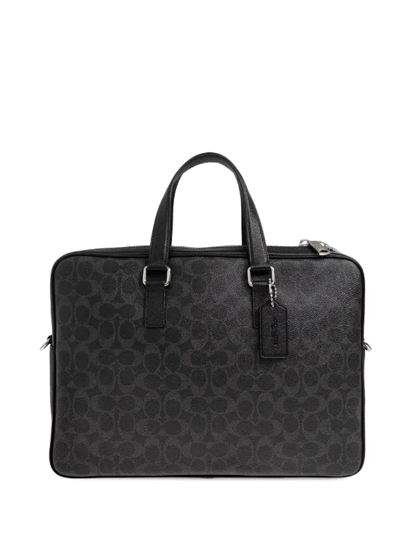 Coach Caden Zip Patterned Briefcase Black FARFETCH IN