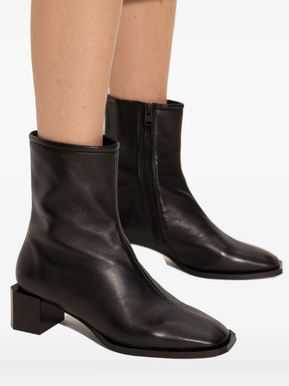 Allsaints Avril Square-heel Boots In Black