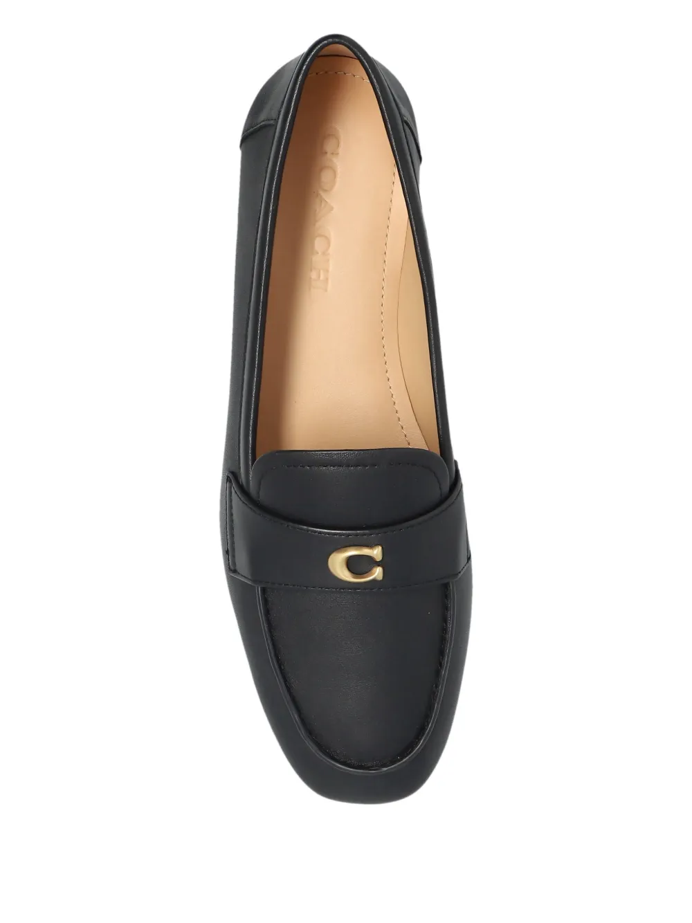 Coach Bewerkte C loafers Zwart