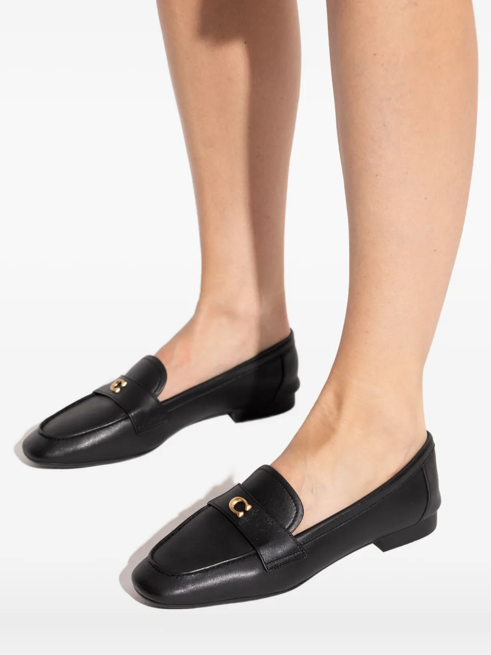 Coach Bewerkte C loafers Zwart