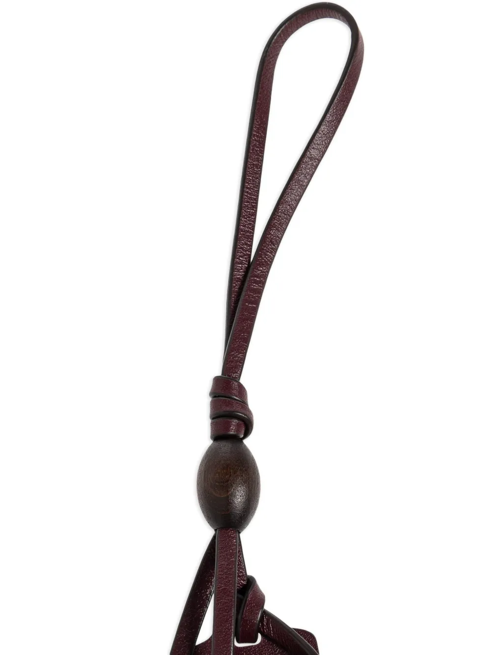 Coach Leren tassenbedel met gegraveerd logo Bruin