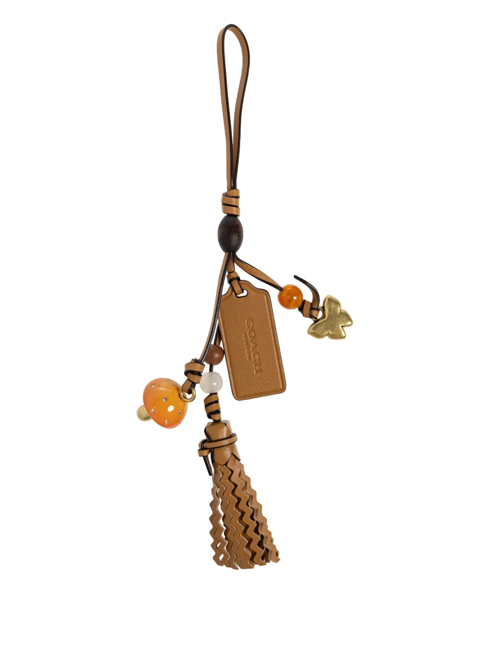 Coach Mushroom Heritage Bag Charm In Brown