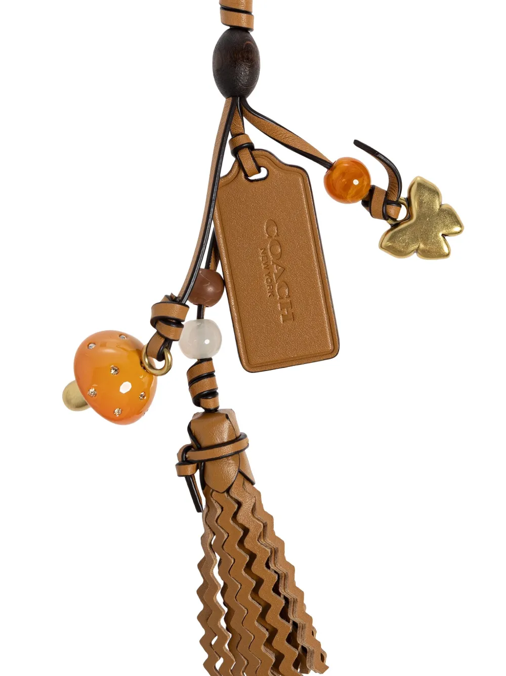Coach Mushroom Heritage Bag Charm In Brown
