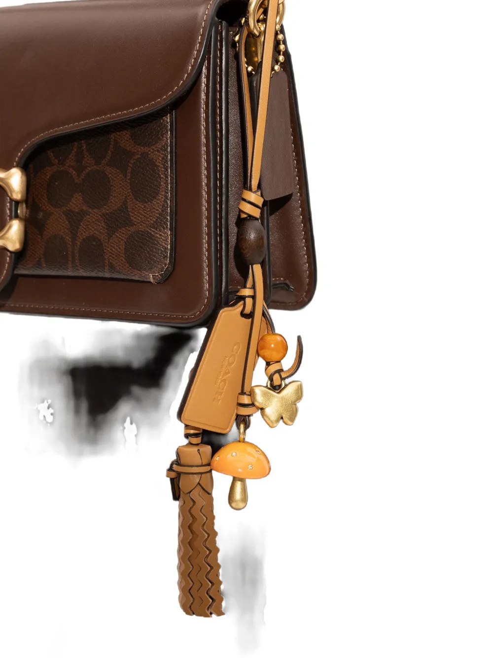 Coach Mushroom Heritage Bag Charm In Brown