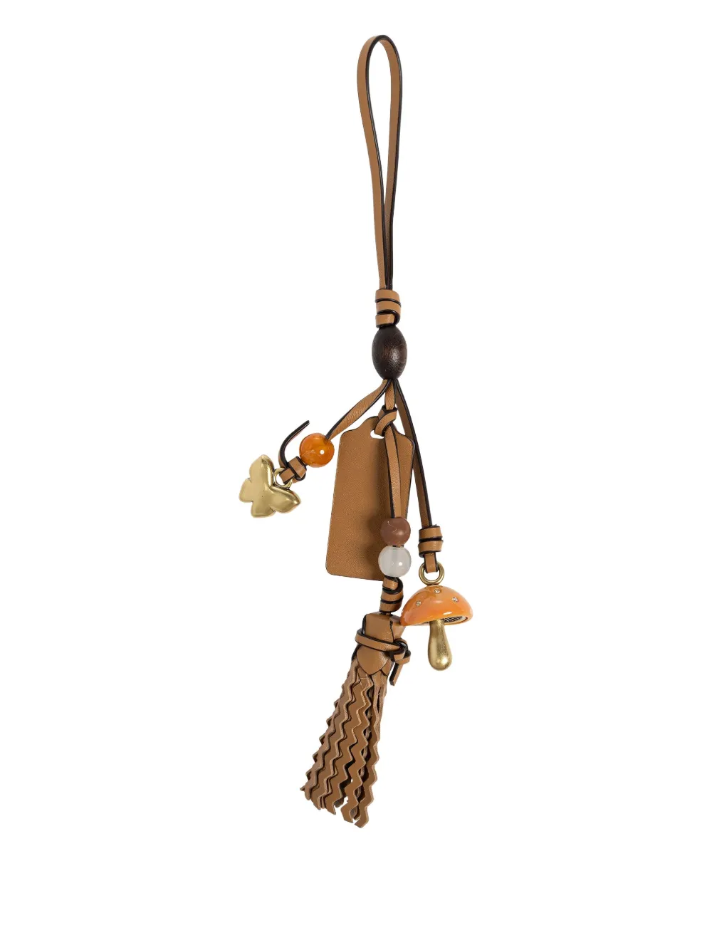 Coach Mushroom Heritage Bag Charm In Brown