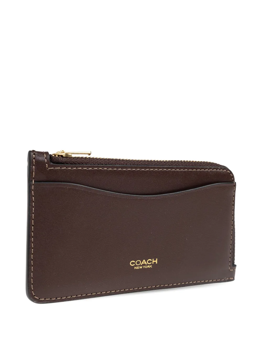 Coach New York Leather Cardholder In Brown