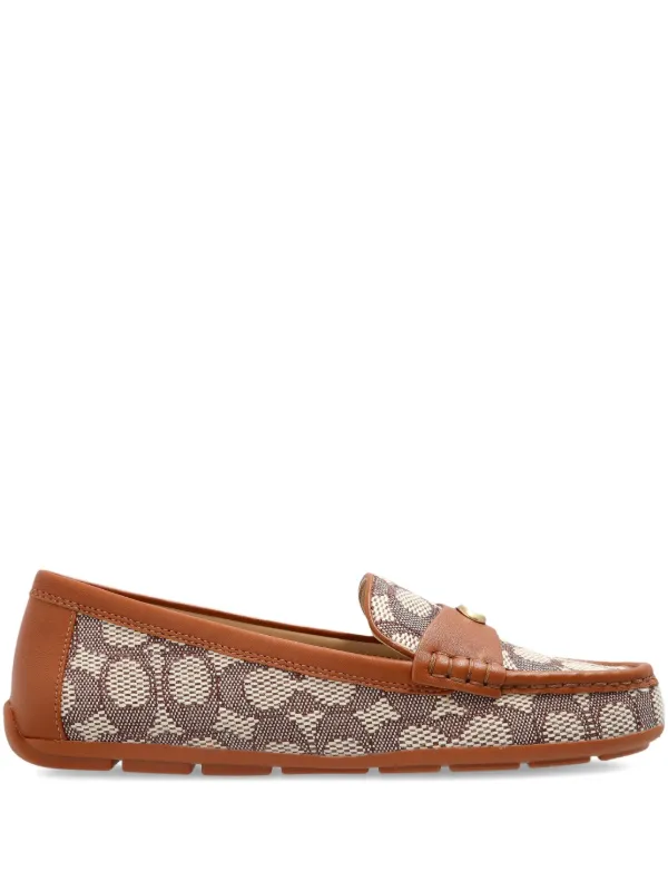 Coach logo-jacquard Loafers Brown FARFETCH IN