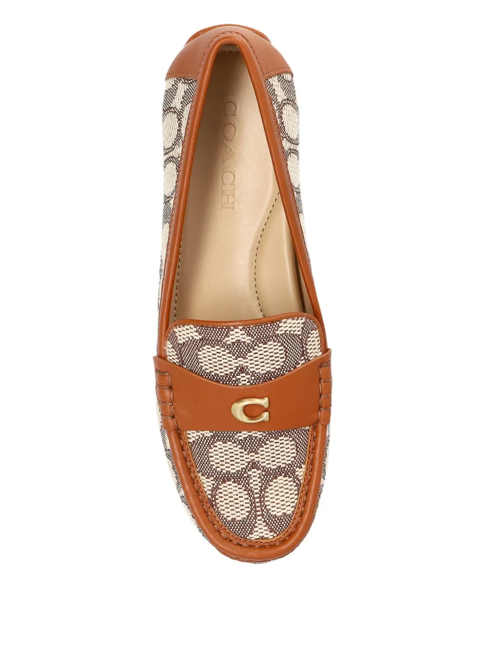 Coach Loafers met logo-jacquard Bruin