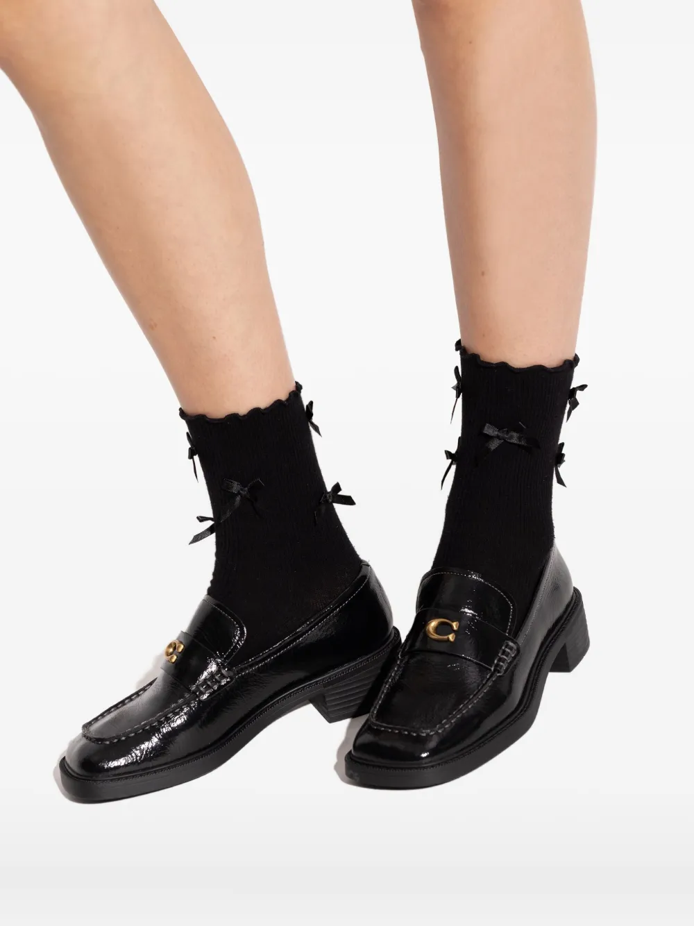 Coach 25mm loafers Zwart