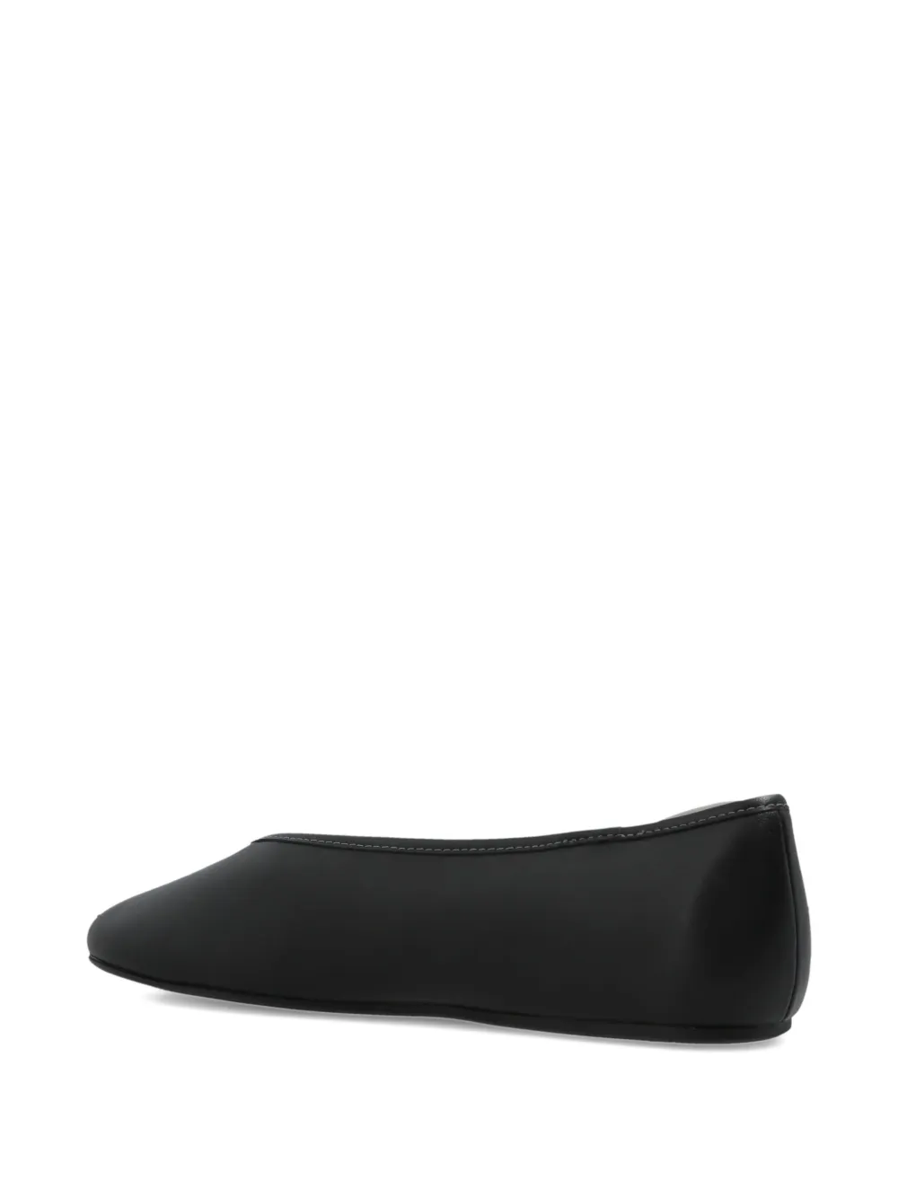 Coach Houston Black Leather Ballet Pumps In Black