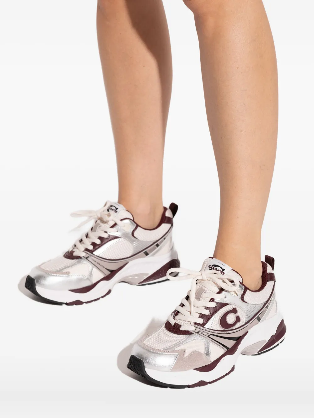 Coach Logo-appliqué Sneakers In Multi