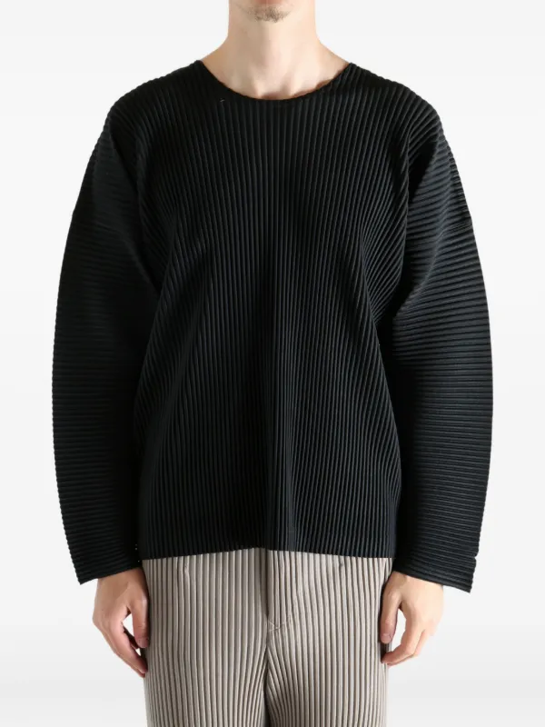 Homme Plissé Issey Miyake Pleated HP58JK093 t-shirt | Black | FARFETCH