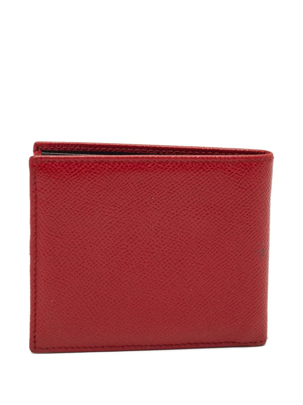 Pre-owned Dolce & Gabbana Dg-plaque Leather Wallet In Red
