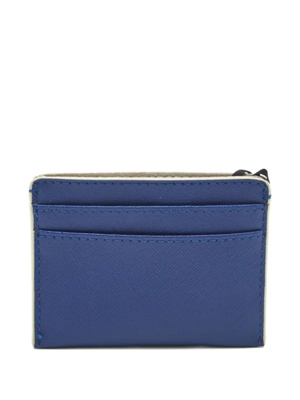 Portefeuille Pliable DKNY SLGS En Cuir Souple Bleu - Neuf Avec étiquettes, Plaque Logo EGO