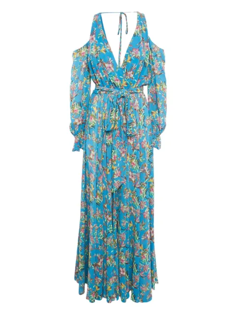 maison d'angelann 2020s floral-print chiffon maxi dress