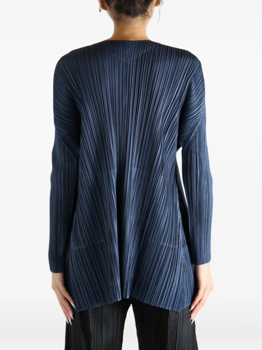 Pleats Please Issey Miyake Geplooide PP58JA282 jas Blauw