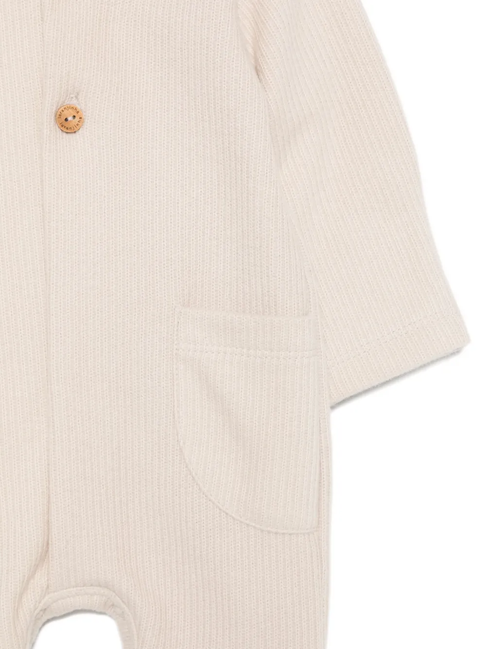 Laranjinha Long-sleeved Romper In Neutral