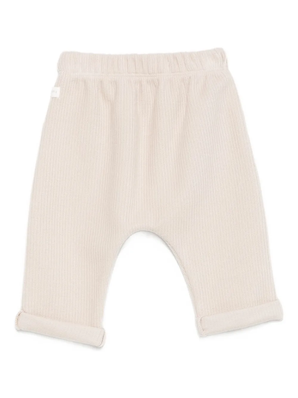Laranjinha Drawstring-waist Cotton Trousers In Neutral