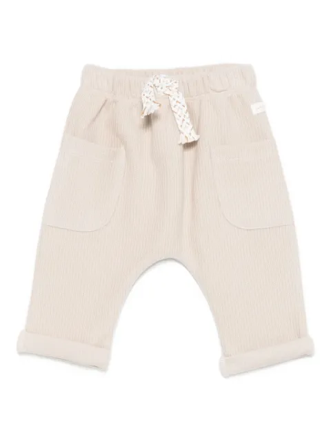 LARANJINHA drawstring-waist cotton trousers