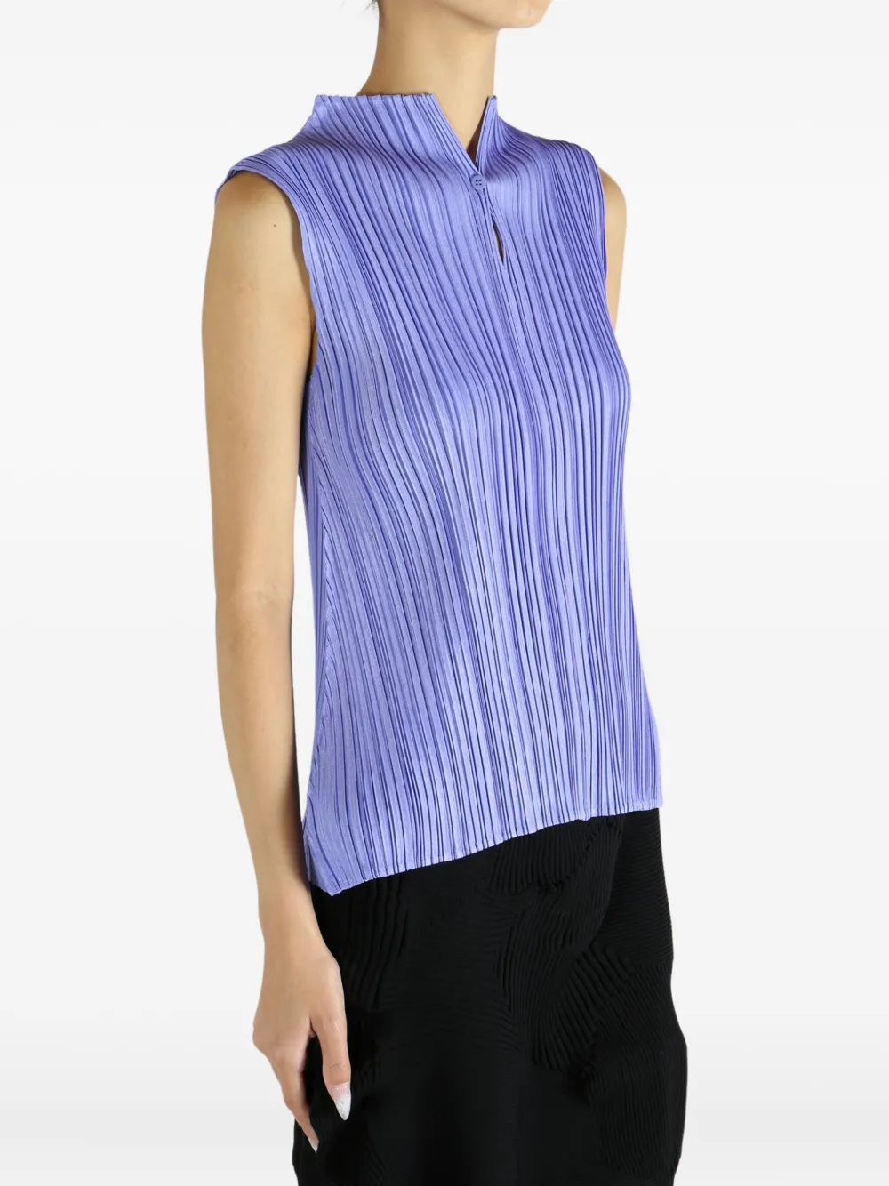Pleats Please Issey Miyake Geplooide PP58JK281 top Paars