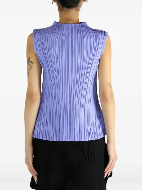 PLEATS PLEASE イッセイミヤケ タンクトップ パープル Pleats Please Issey Miyake Pleated PP58JK281 Top | Purple | FARFETCH