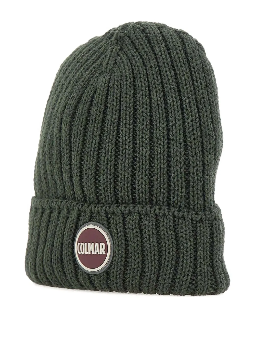 Colmar ribbed logo-patch beanie hat | Green | Image 1