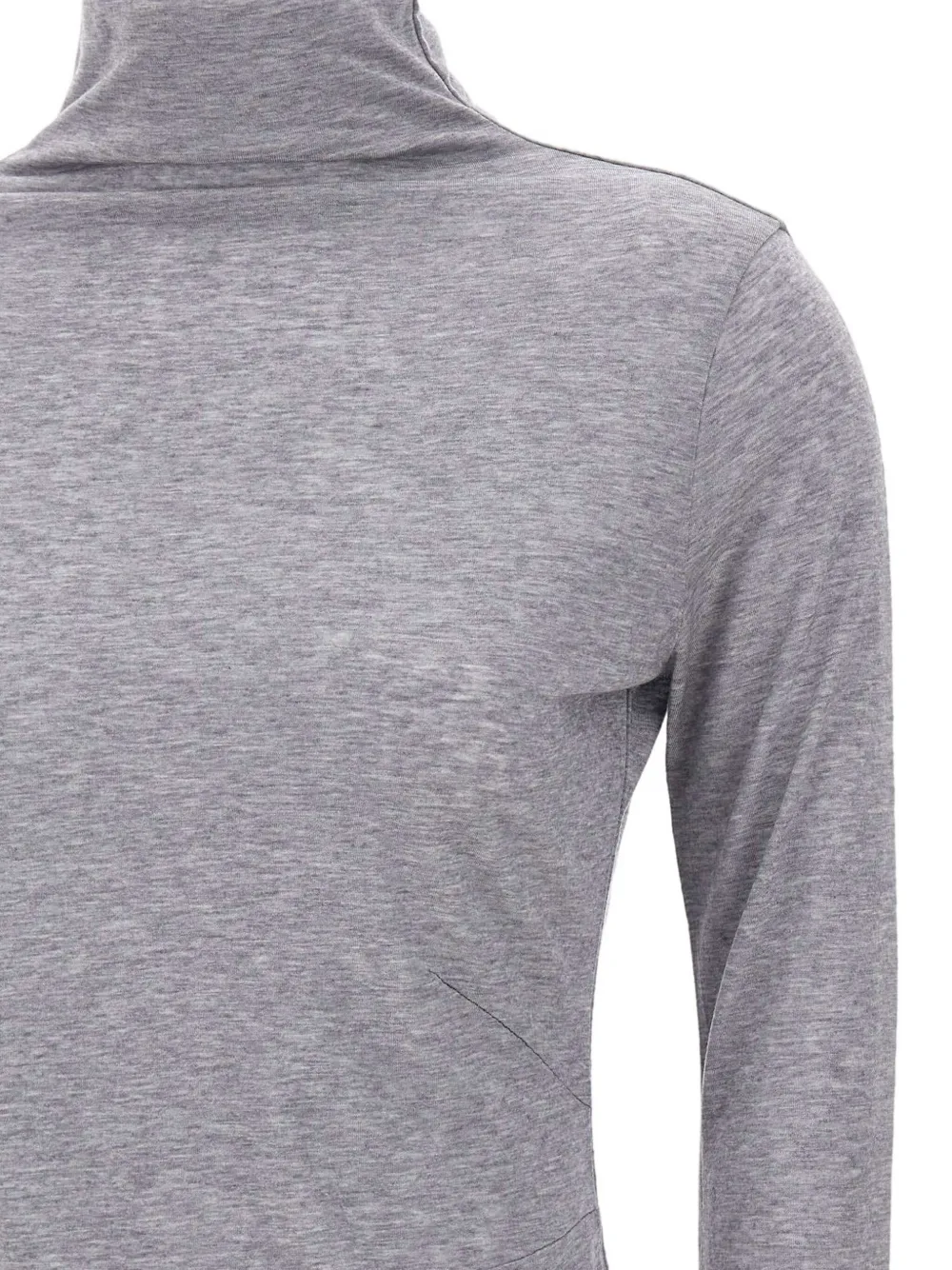 Hugo Boss High-neck Long-sleeve Top In Gray