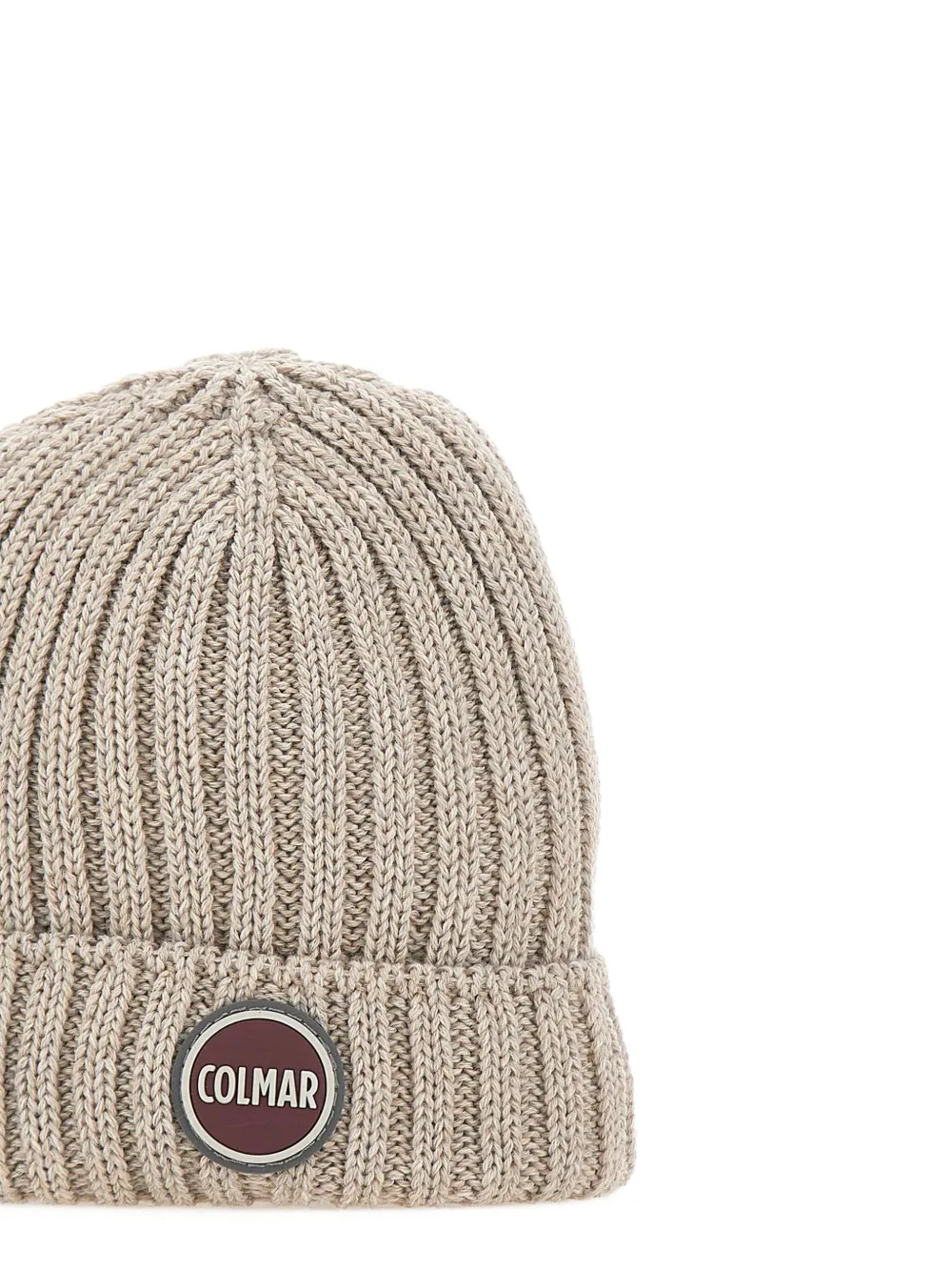 Colmar Ribbed Logo-patch Beanie Hat In Neutral