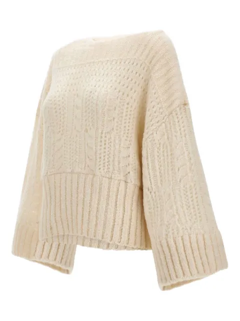 MAURIZIO MYKONOS cable-knit boat-neck sweater