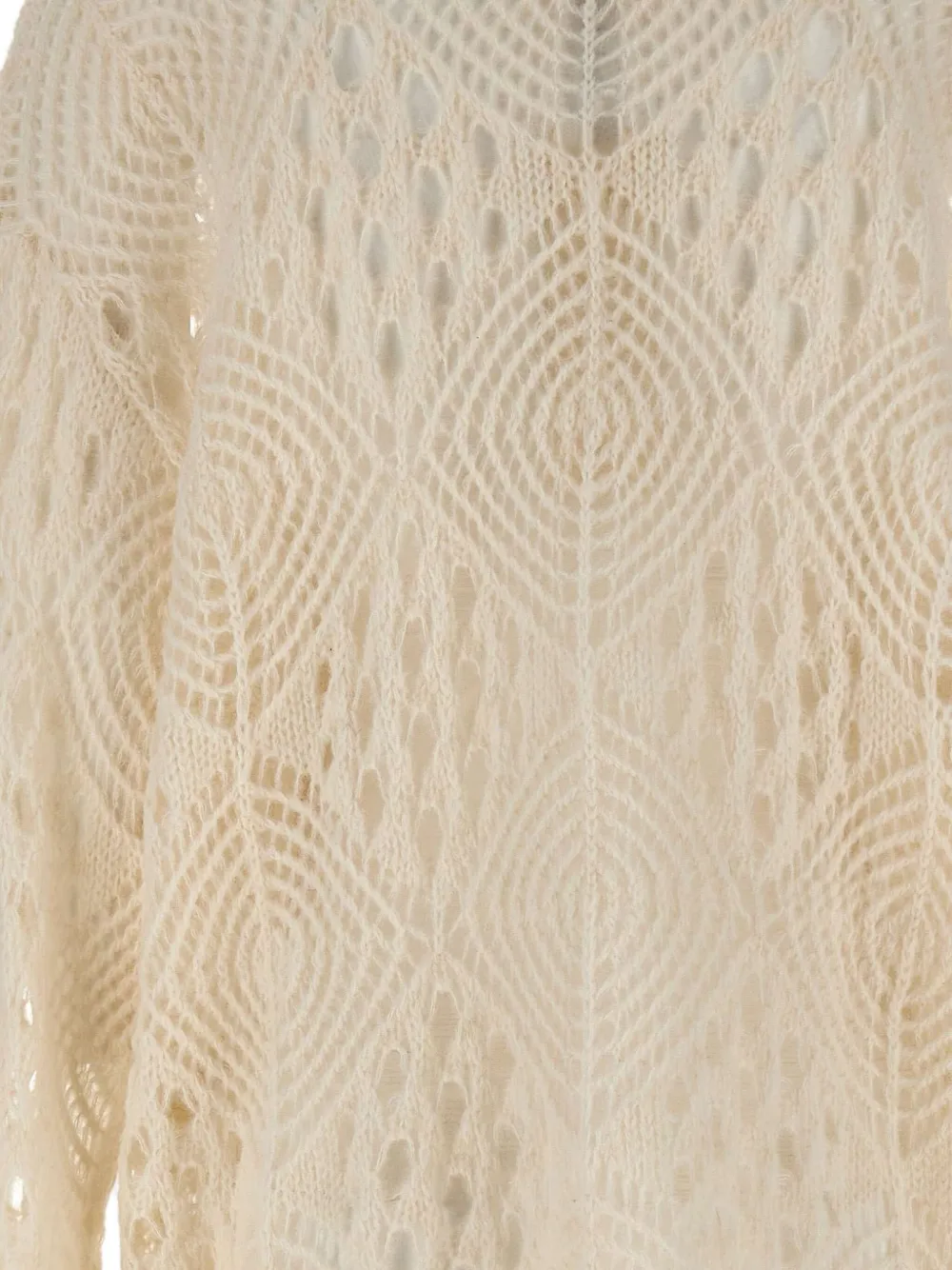 Maurizio Mykonos Open-knit Crew-neck Sweater In Neutral
