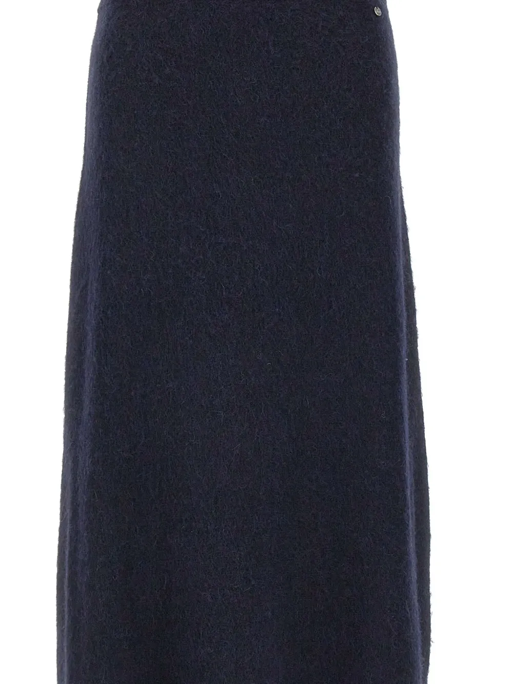 Hugo Boss Ribbed-waistband Straight Skirt In Blue