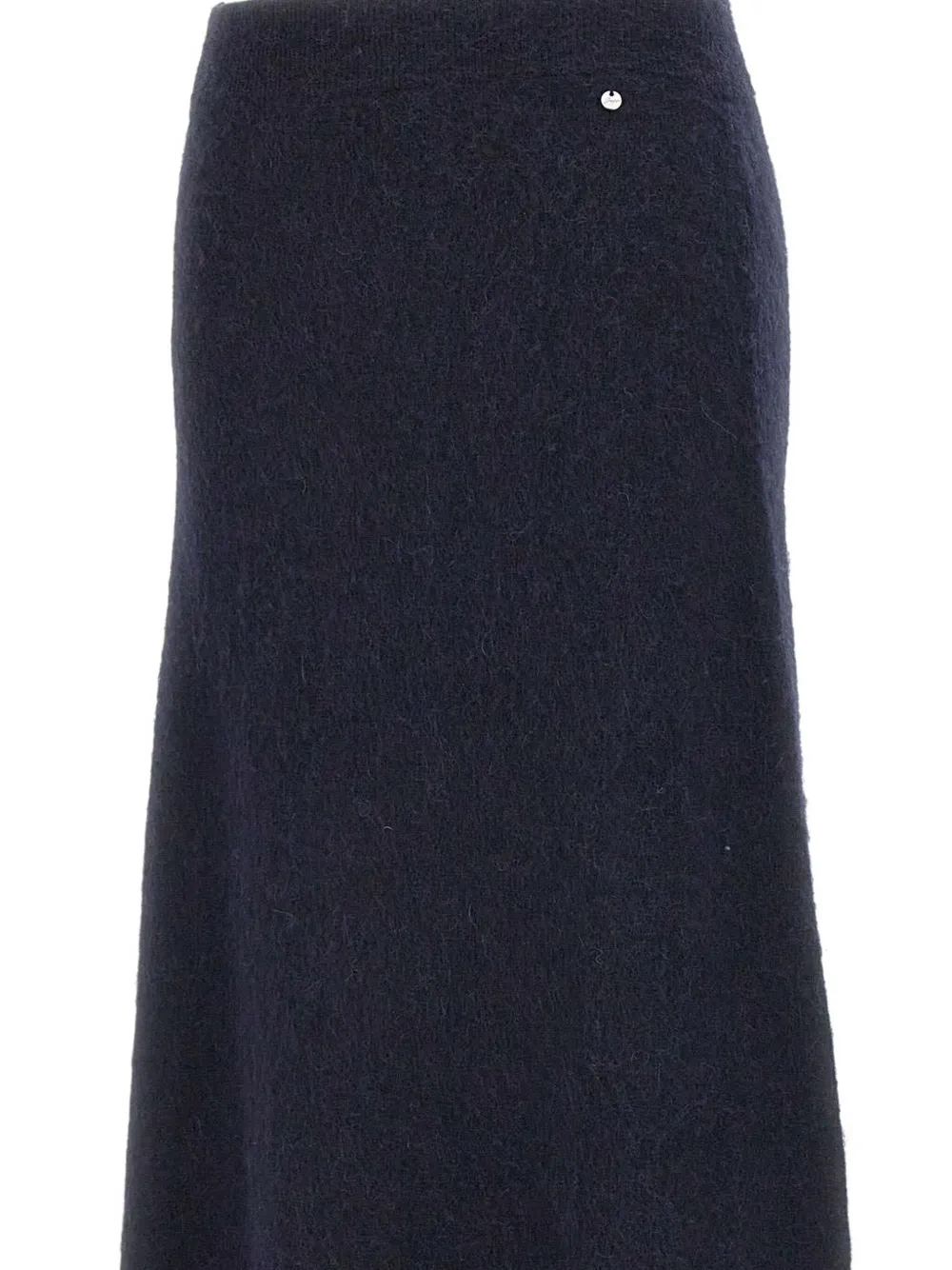 Hugo Boss Ribbed-waistband Straight Skirt In Blue