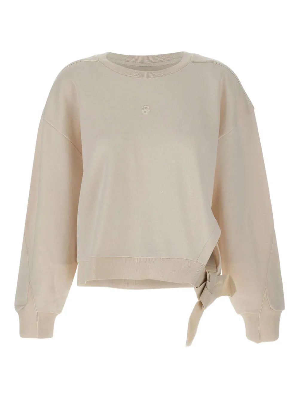 BOSS bow-detail crew-neck sweatshirt | Neutrals | Image 1