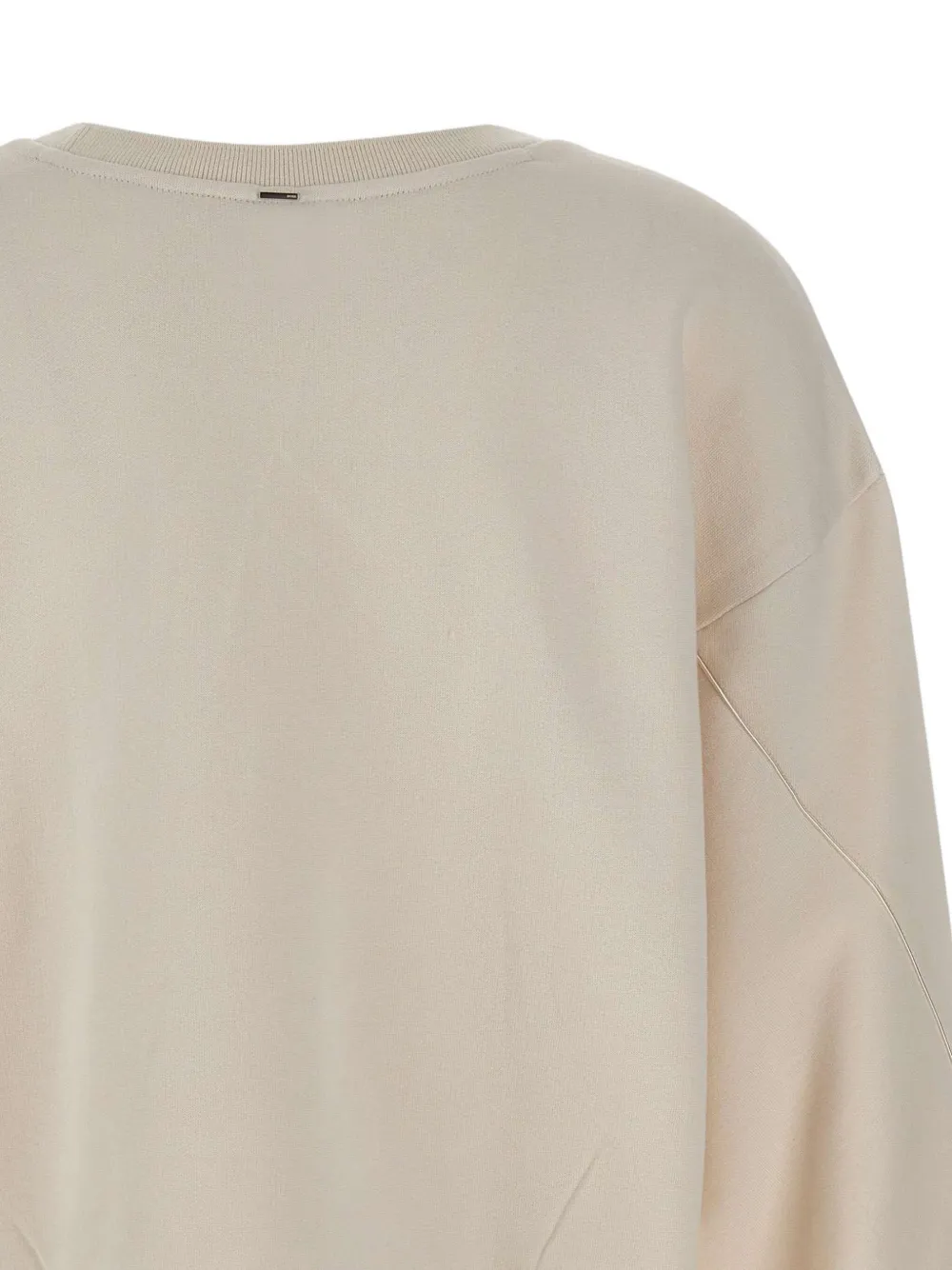 Hugo Boss Bow-detail Crew-neck Sweatshirt In Neutral