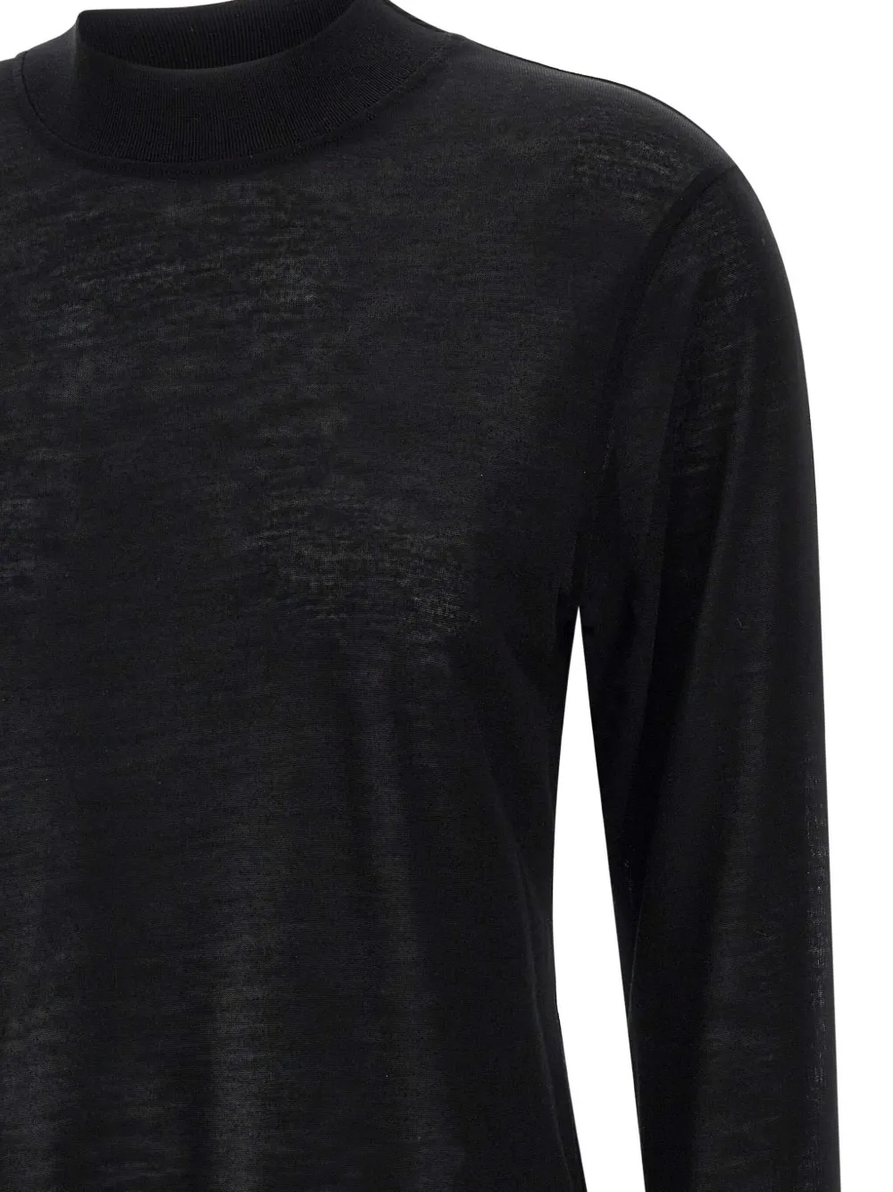 Filippa K T-shirt met gedrapeerde hals Zwart