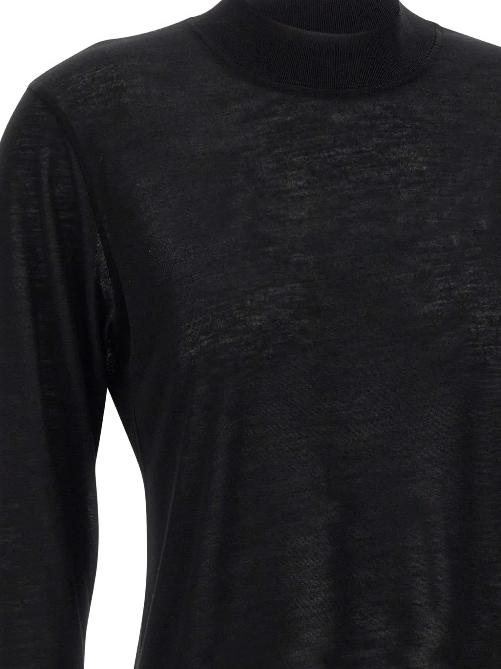 Filippa K T-shirt met gedrapeerde hals Zwart