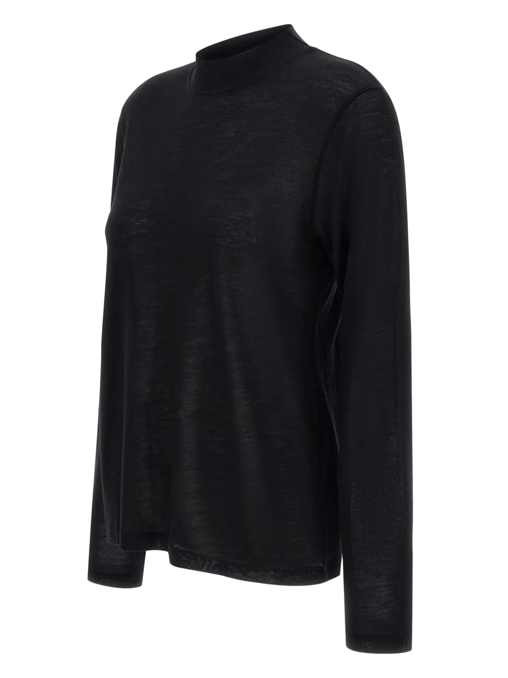 Filippa K T-shirt met gedrapeerde hals Zwart