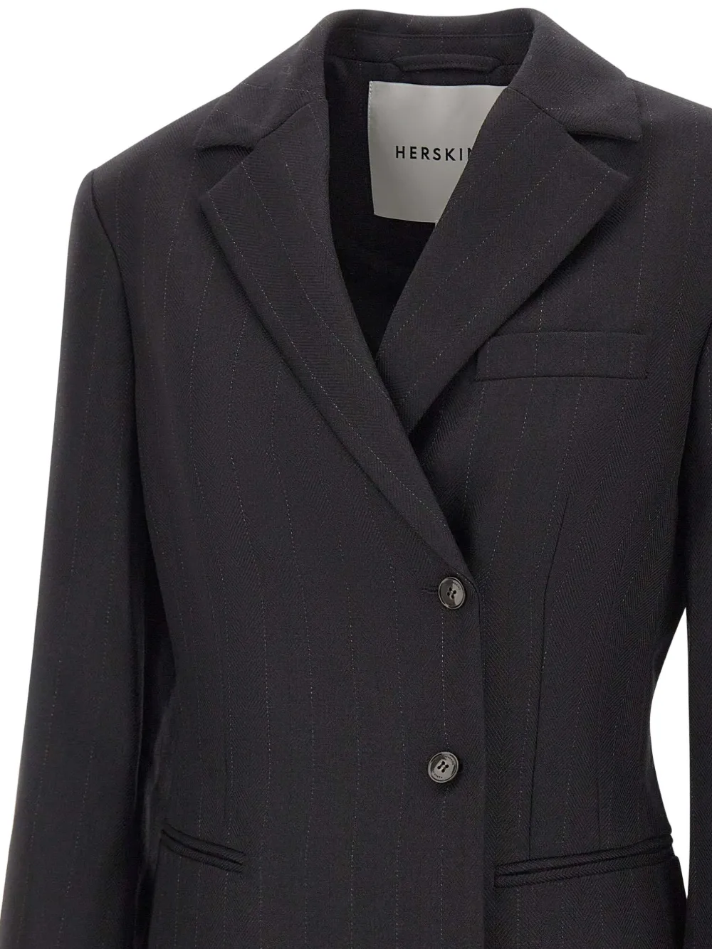 Herskind Pinstripe-pattern Blazer In Black