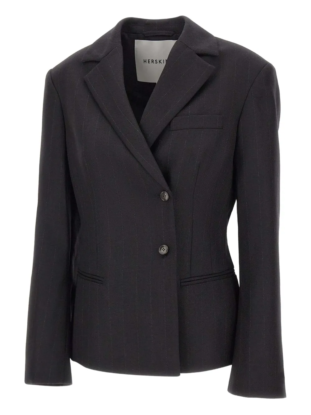 Herskind Pinstripe-pattern Blazer In Black