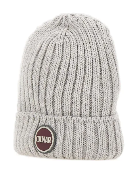 Colmar ribbed logo-patch beanie hat 