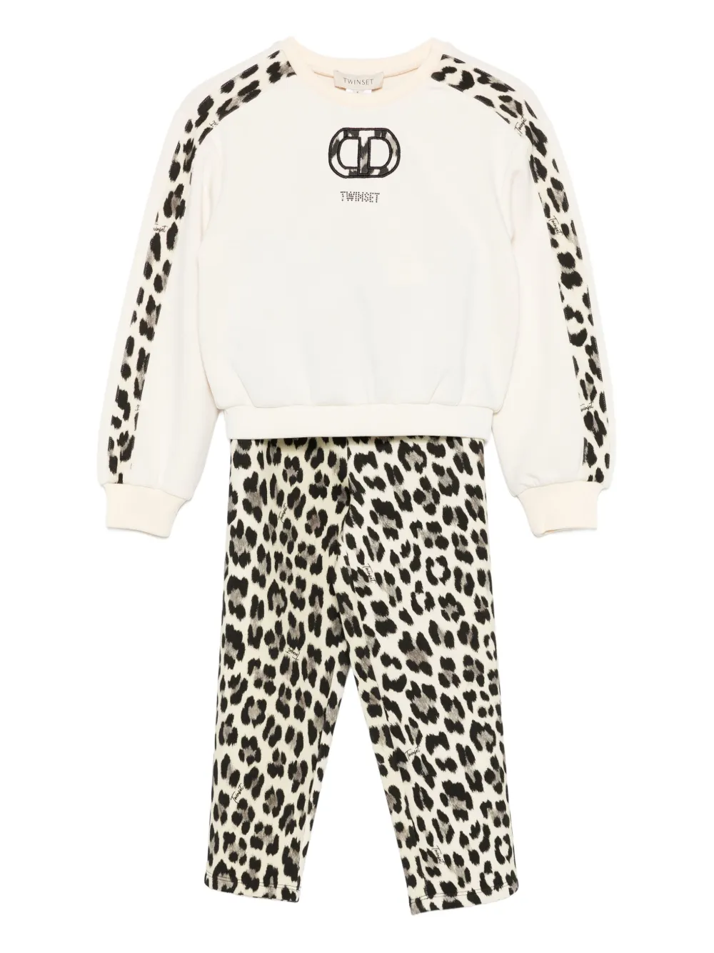 TWINSET Kids leopard-print tracksuit | White | Image 1