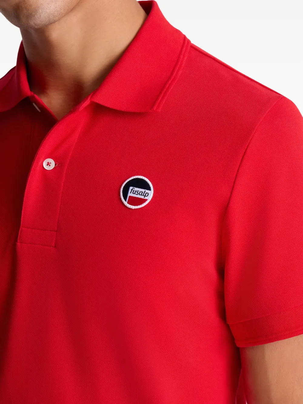 Fusalp Elbin katoenen poloshirt Rood